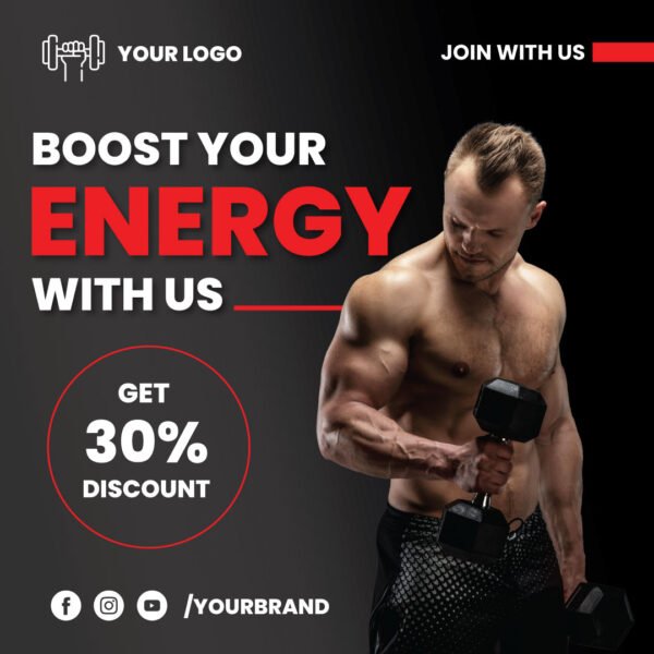 Gym and Fitness Instagram Post Templates