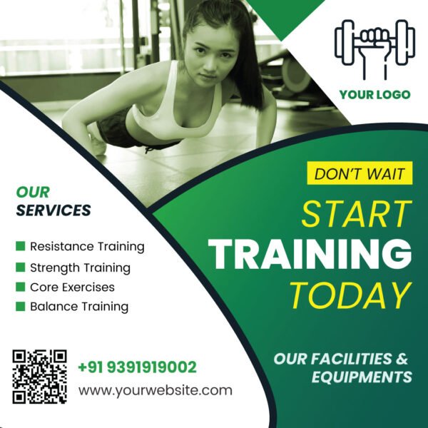 Gym and Fitness Instagram Post Templates